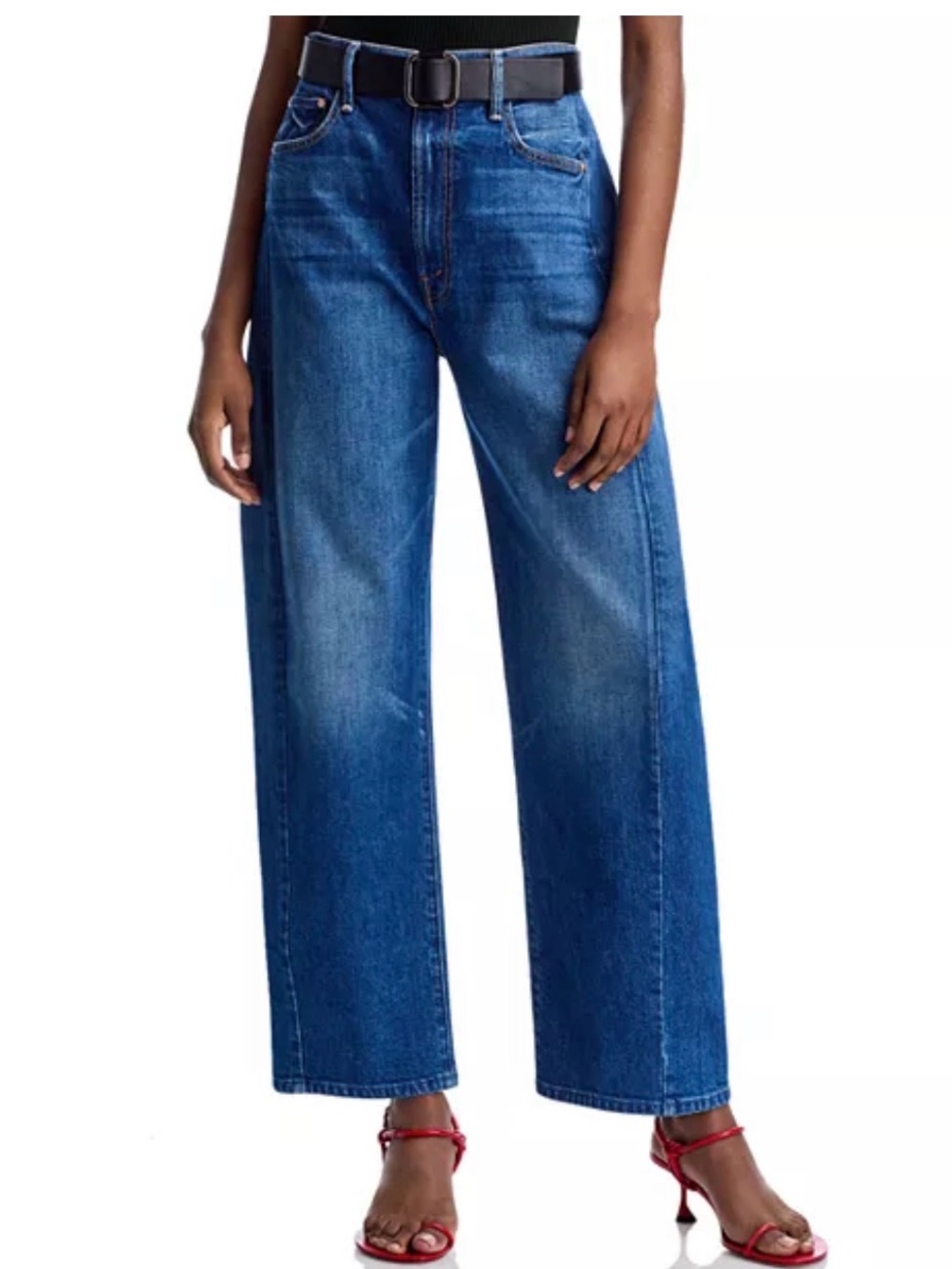 MOTHER The Full Pipe Flood Jeans in It's A Small World